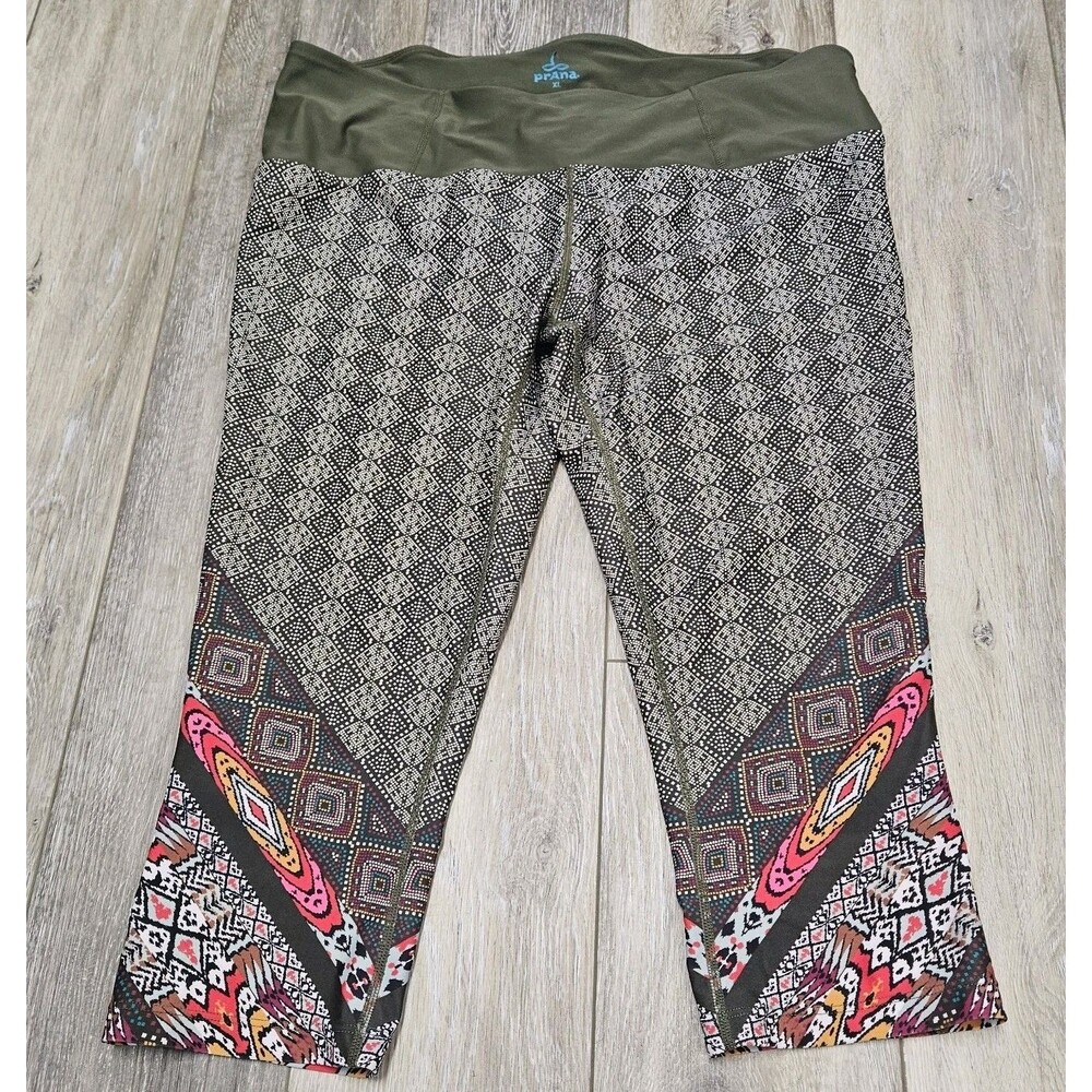 Prana Roxanne Crop Capri Leggings Athletic Activewear Athleisure Women's XL